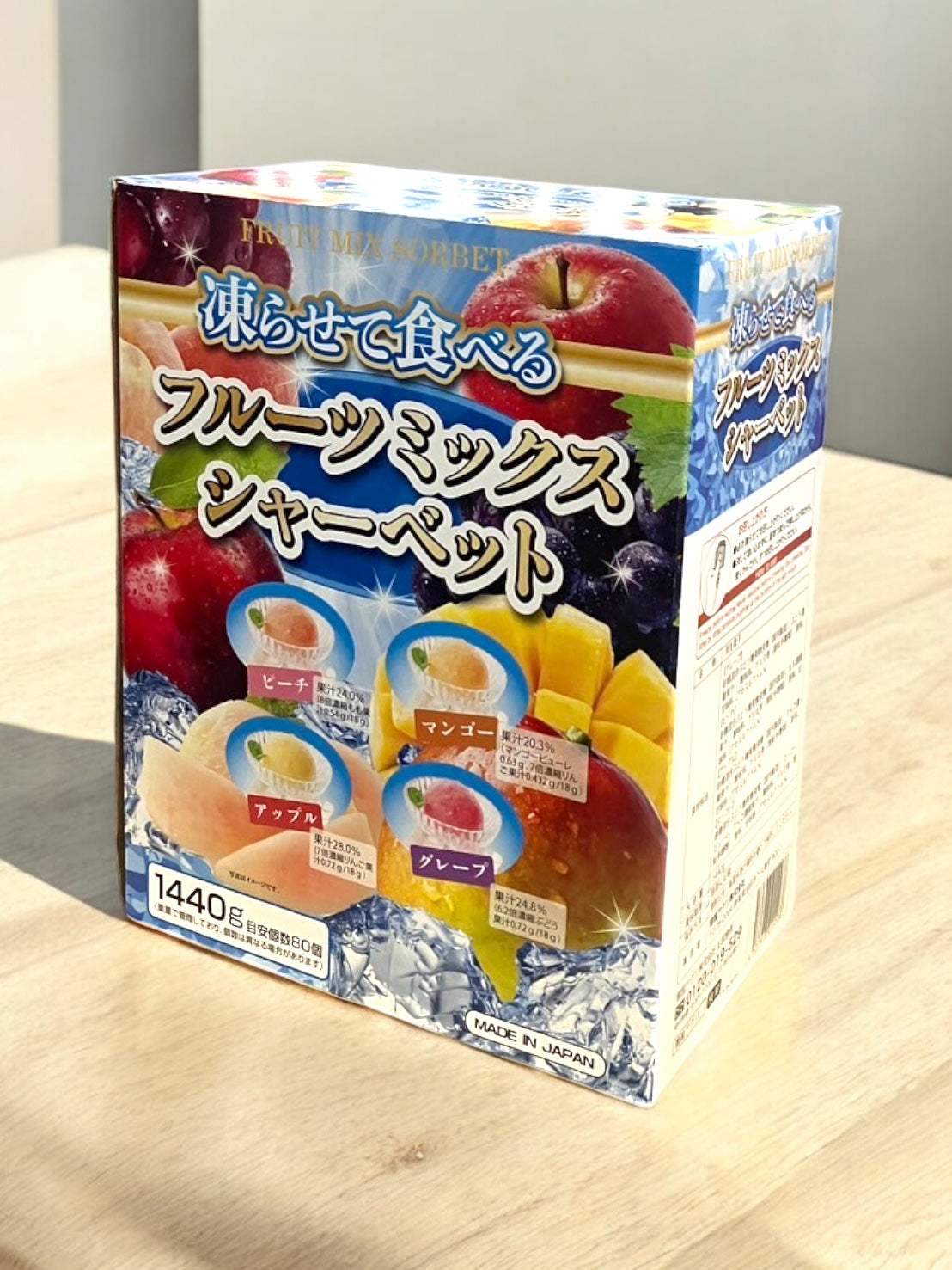 日本產綜合水果雪酪 80入