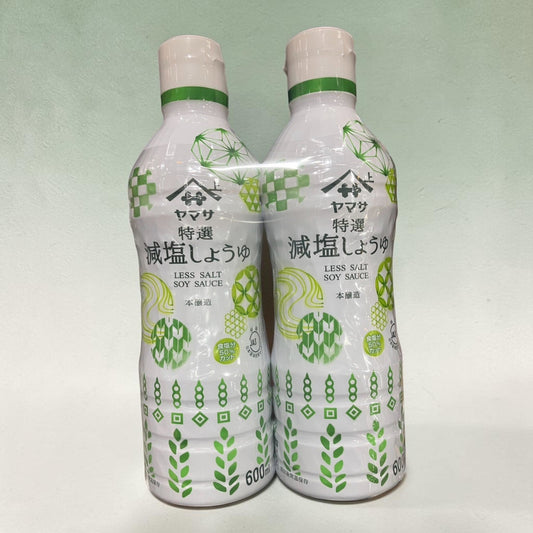 Yamasa Reduced Sodium Soy Sauce 600ml × 2 Made in Japan