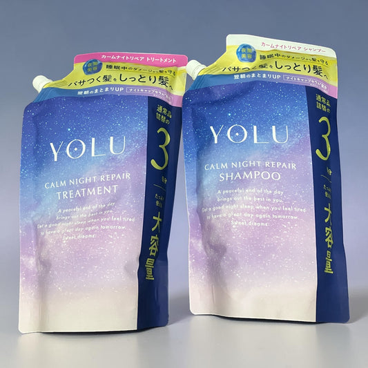 YOLU Calm Night Repair Shampoo & Treatment Set 1100ml × 2 Made in Japan