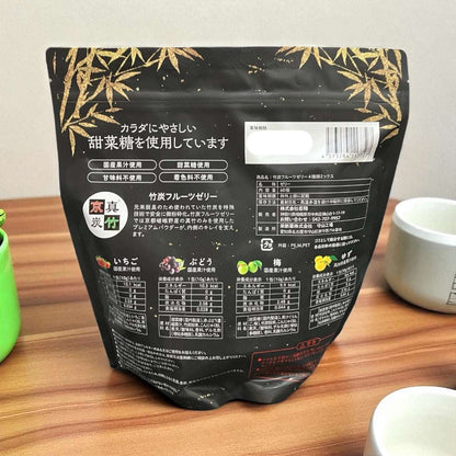 竹炭フルーツゼリー60包セット4種の味京都産真竹炭使用健康スイーツ