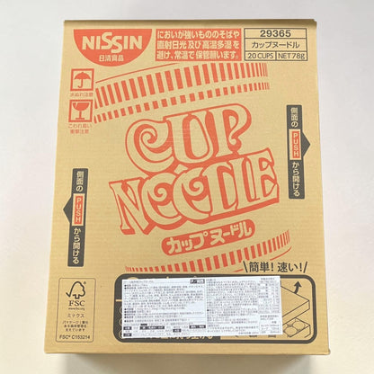 コストコ 商品 全国発送 KOCOSTOREの日清食品カップヌードル20食入り段ボールケース。側面から開封可能な備蓄用インスタントラーメン